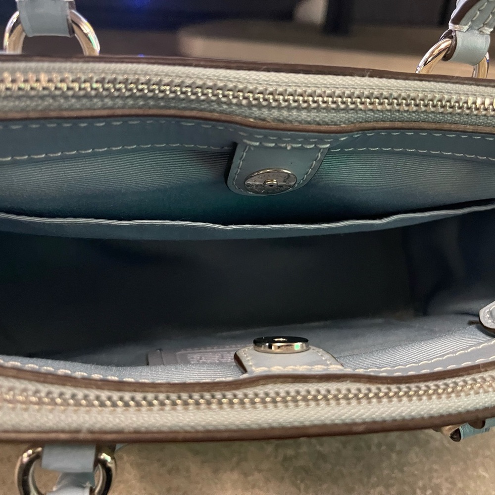 Coach Beige and Light Blue Satchel & Wallet Set - Picture 4 of 15